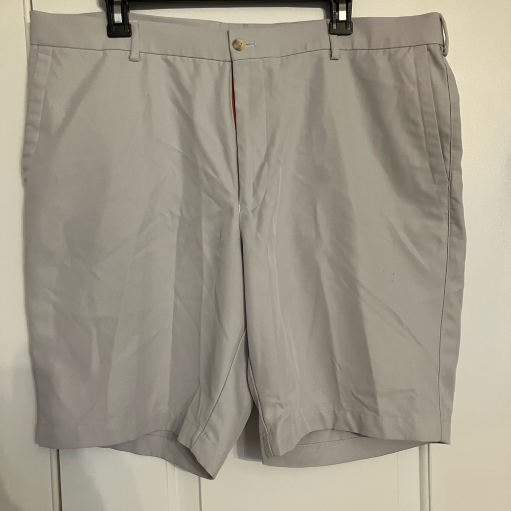 Peter Millar Light Gray Flat Front Shorts